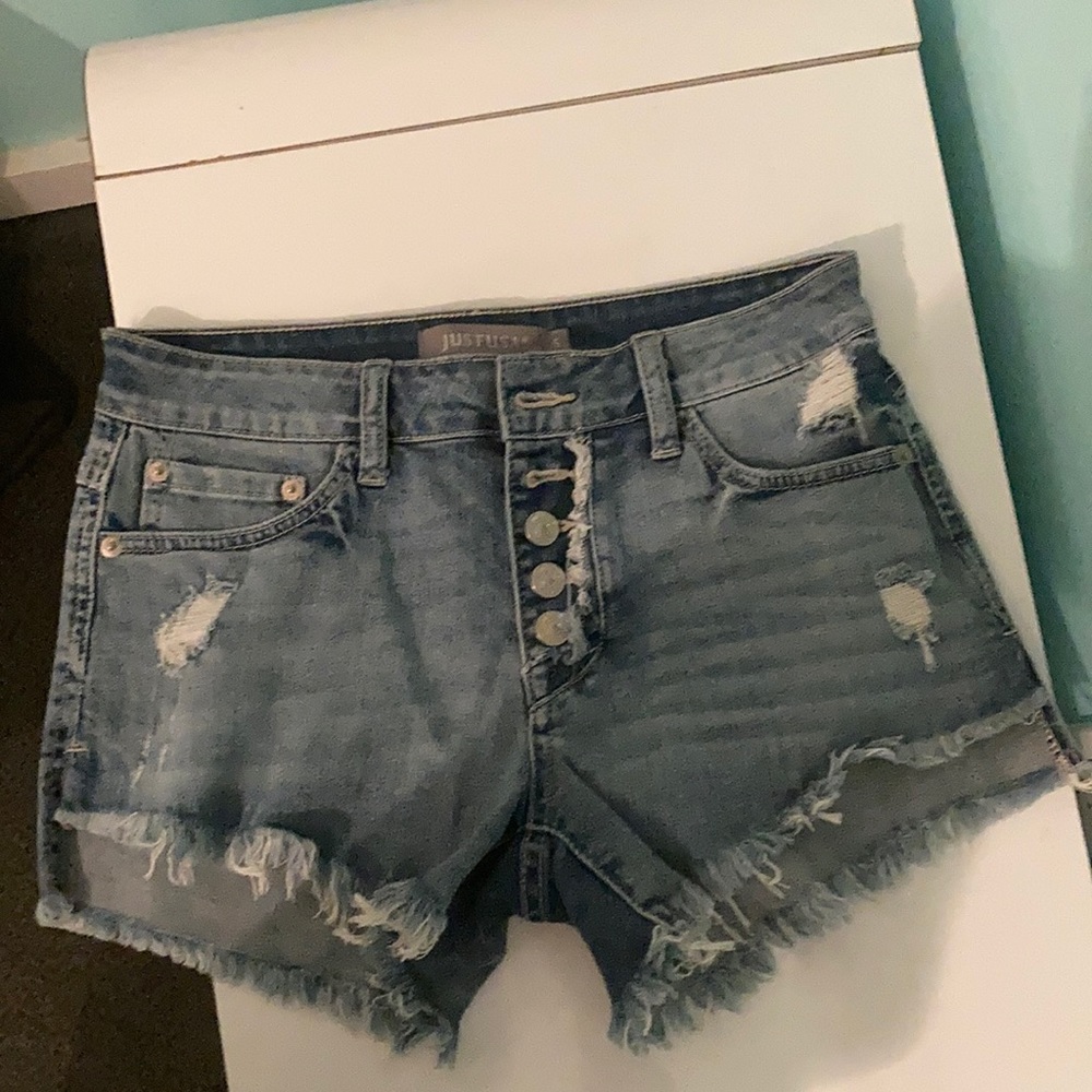 Blue Jean shorts ripped